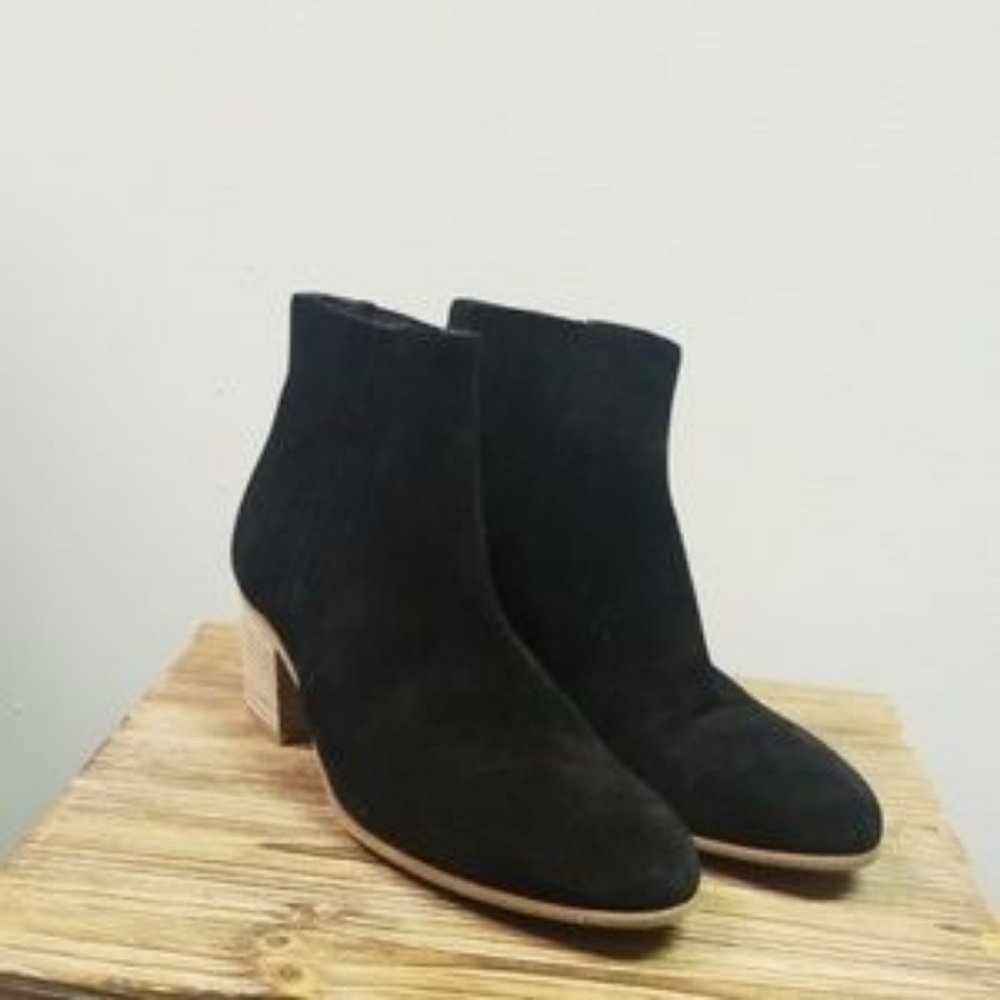 Vince Haider Suede Ankle Boots - Black 7.5 - Picture 3 of 7